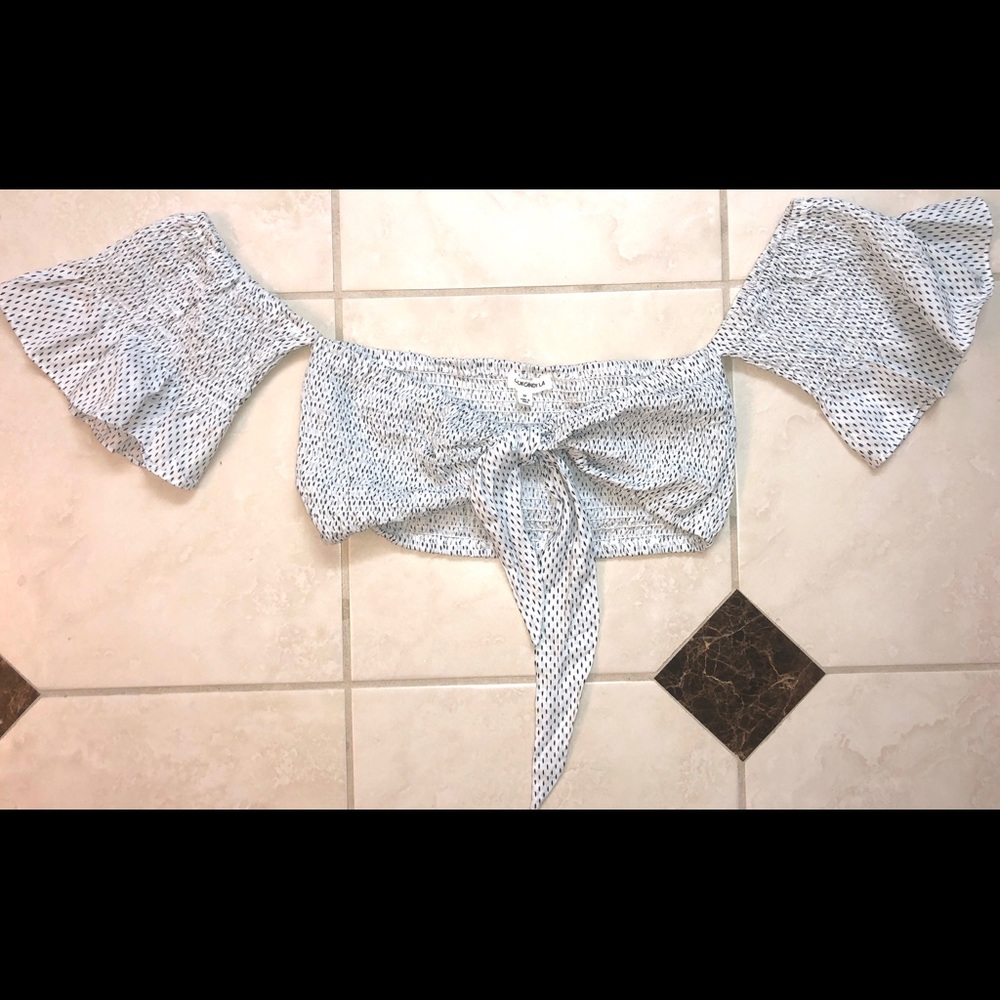 Cotton Candy LA  Bell Sleeve Crop Top